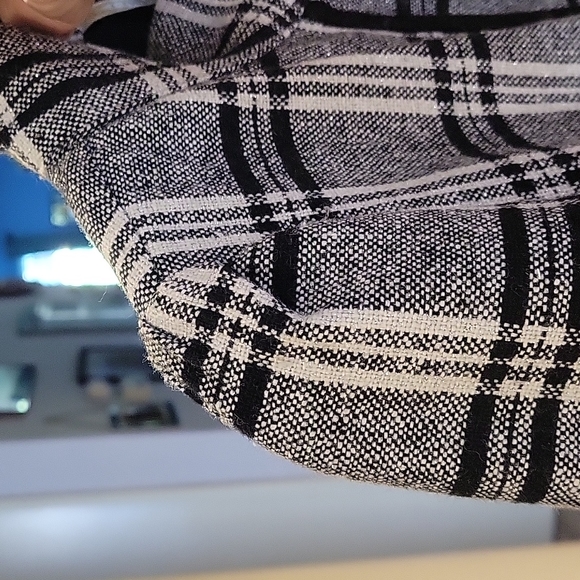 Heather gray with black, white and a light shimmer stripped pattern. - Picture 5 of 6